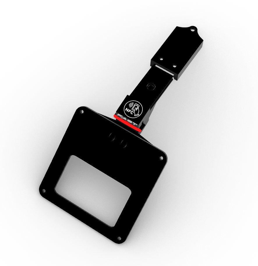 Porta targa estraibile 60° 125+