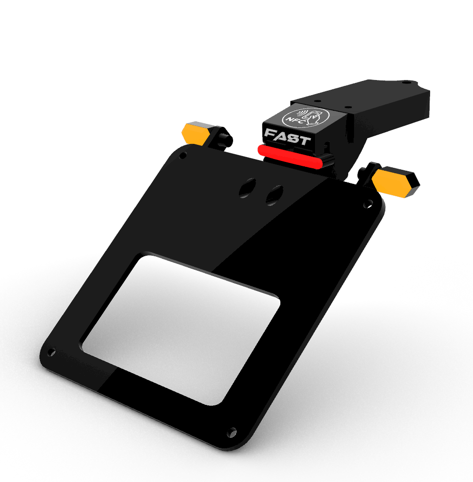 Porta targa estraibile 60° 125+