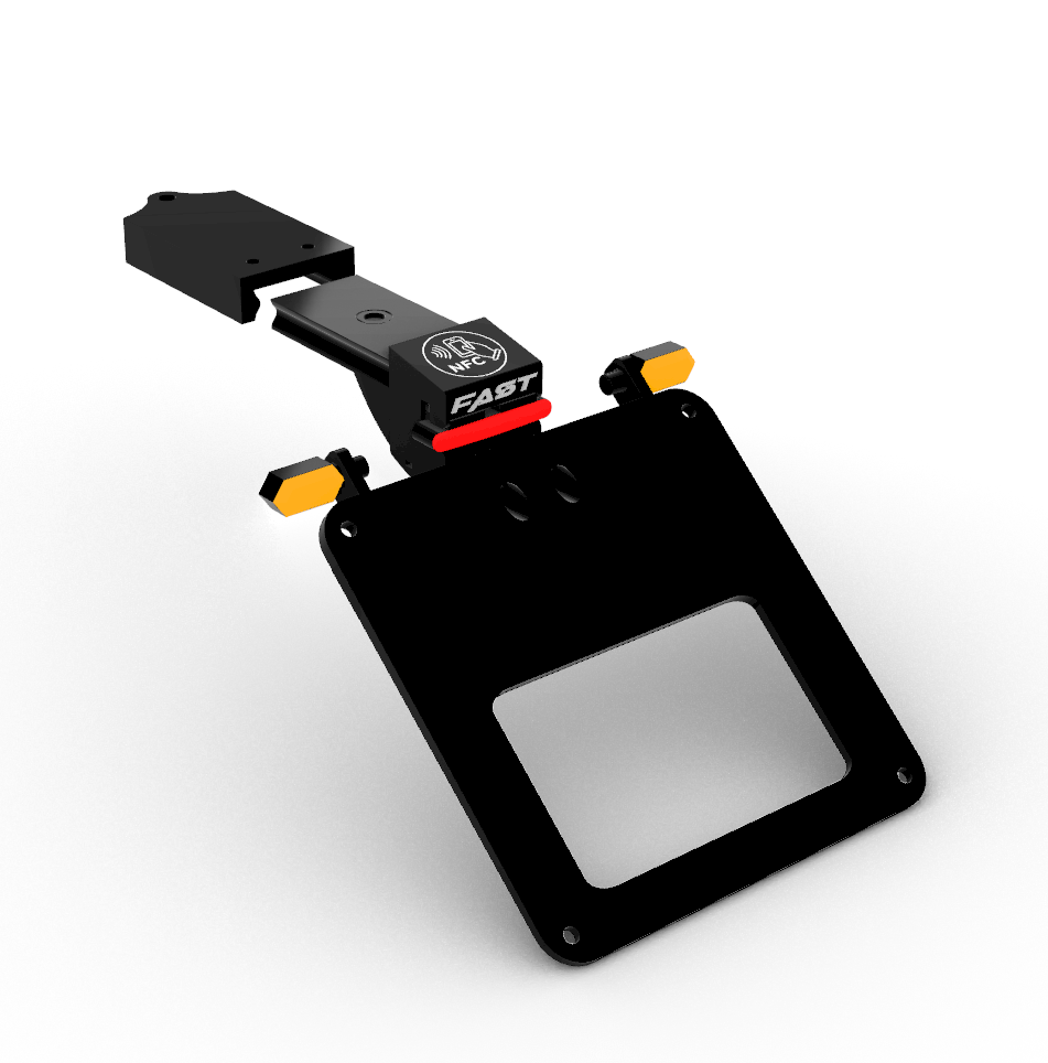 Porta targa estraibile 60° 125+